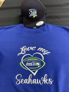 Custom Embroidered shirt and hat by BR Embroidery in Poway, CA