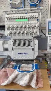 BR Embroidery Machine embroidering blanket